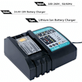 Pikkukuva 2 / 5: 3A DC18RC Vaihto Li-Ion Laturi Makitalle 14.4V~18V BL1830 BL1840 BL1850 BL1815 BL1430 LXT400 EU Pikalaturi