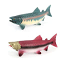 Miniatyrbild 2 av 3: Ocean Lax Djurmodell Lax Kognitiv leksak för barnprydnad presentfigur (5 stycken)