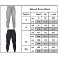 Miniatyrbillede 2 af 2: Ensfarvede joggingbukser med snoretræk til mænd Light Gray 2XL