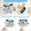 Pikkukuva 4 / 5: 5 Pack Push Button Salpa Oven lukon salpa Avaimeton Kaapin Lukon Salpa Kaapin nupin lukko hevosperävaunuun asuntovaunuun Style 2