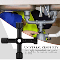 Miniatyrbillede 3 af 5: 2 STK Universal Multifunktion Cross Triangle Key Skruetrækker til Elektrisk Tog Elevator Kabinet Ventil Legering Firkantet Trian