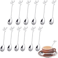 Miniatyrbillede 1 af 4: Kaffeske / 12 stykker mini teske/dessertskeer til kaffe, te, budding/rustfrit stål/sølv