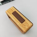 Miniatyrbild 5 av 5: Easy Set Bamboo Digital väckarklocka med temperatur, datum, bakgrundsbelysning, snooze, för sovrum, säng, hem, kontor