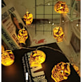 Pikkukuva 4 / 4: LED Halloween Skull String Lights Festival Ghost Christmas Decoration Light (Lämmin valkoinen-No.1 Skull 3m 30 Lights-[8 Function Waterproof Battery Box] Re