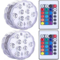 Pikkukuva 1 / 5: 24 näppäintä 2 valoa 2 RGB-kaukosäädin sukellusvalot uima-altaan valot vedenalaiset valot 24 näppäintä RGB-kaukosäädin, f