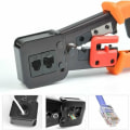 Pikkukuva 4 / 5: RJ45 puristuspihdit puristustyökalu RJ11/RJ12 verkko- ja puhelinkaapeleille - 3-in-1 Modulaarinen telekommunikaatiopuristustyökaluverkko