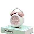 Miniatyrbillede 1 af 5: Metal Mekanisk Klokke til Børn Studerende Digital Silent Night Light Stue Soveværelse Skrivebordsur, Pink, 9 * 5 * 12,5 cm,