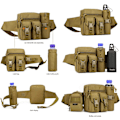 Pikkukuva 4 / 5: Military Tactical Molle System vedenpitävä vyölaukku Nylon Fanny Pack Fanny Pack ulkoilmapullopussilla