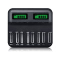 Miniatyrbild 2 av 5: Universal batteriladdare, 8-fack batteriladdare, lämplig för AA/AAA/C/D Ni-MH/Ni-Cd uppladdningsbara batterier