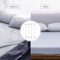 Miniatyrbild 5 av 5: Set med 4 Sängkläder Tillbehör Justerbar Lakan Bår Elastisk Lakan Rem, För Lakan, Soffa, Cover - 30cm Till 120cm, Vit