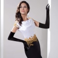 Miniatyrbillede 3 af 4: Dansehandsker - 52 cm sort par