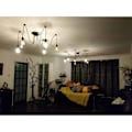 Miniatyrbillede 3 af 5: Lysekrone Pendel DIY Justerbar Loftslampe E27 1,5m 5 Lys til Stue Soveværelse Bar Sort - Sort