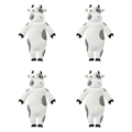 Pikkukuva 1 / 5: Suloiset koristeelliset seinäkoukut Eläinkiinnittyvä Takkikoukku Uudelleenkäytettävät Vedenpitävät Lasten koukut cows