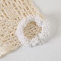 Miniatyrbild 1 av 4: 2st Full Pearl Stretch Hårband Tjock Solid Dekorativ Hästsvanshållare med hög elasticitet Huvudbonader OPP Bag pure White