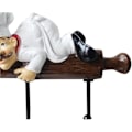 Miniatyrbild 3 av 5: Fet Kock Inredning Söt Hem Kök Restaurang Bageri Dekorativ Kock Med Bröd Figurin Väggkrokar Ugnshandskar/mössa/ cap/rock/förkläde Väggmonterad Rackkrok