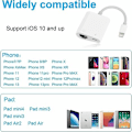 Miniatyrbillede 5 af 5: Lightning til RJ45 Ethernet-adapter med opladning til iPhone/iPad, Ethernet-telefonadapter, understøtter 10/100 Mbps højhastighed,