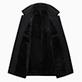 Miniatyrbillede 2 af 4: Fars efterår og vinter mellemlange tykke uldne frakke Black 4XL