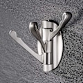 Miniatyrbillede 4 af 5: Solid metal drejekrog Heavy Duty Folde Svingarm Triple Frakkekrog Med Multi Tre foldbare Arme Håndklæde/tøj Ophæng Til Badeværelse Køkken Garage