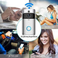 Miniatyrbild 4 av 5: Trådlös WiFi videodörrklockakamera, infraröd nattseende hemövervakning för iOS och Android (silver)
