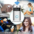 Miniatyrbillede 4 af 5: Trådløst WiFi videodørklokkekamera, Infrarød Night Vision Home Surveillance til iOS og Android (sølv)