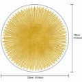 Pikkukuva 2 / 5: Nykyaikainen matto 120 x 120 cm liukumaton langan korkeus 6 mm keltainen