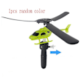 Miniatyrbilde 1 av 5: Helikoptre Fly Drawstring For Kids Leker Læring Gaver Utespill God Park Leker 1 Fly 1 Launcher