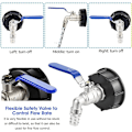 Miniatyrbillede 5 af 5: Ibc Dræntank Adapter S60x6 3/4&#39;&#39; Tapventil Ibc Tankhaneadapter Tankadapter Vandtankadapter Kugleventil