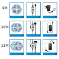 Miniatyrbild 2 av 5: LED Strip Light, 12V Bluetooth Set Vattentät Lågspänning Färgglad Flexibel LED Strip Light (5m, 270 lampor)
