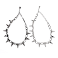 Miniatyrbillede 2 af 3: Ny Spike Rivet Punk Halskæde Goth Rock Biker Link Chain Choker smykker Hfmqv Silver