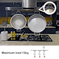 Miniatyrbillede 3 af 5: Magneter med kroge, magnetkroge, 8 superstærke neodymmagnetiske kroge område Køkken Badeværelse Soveværelse Garage Låserum Kontor Køleskab Silver Maximum pulling force 25KG