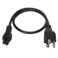0,6 m strømkabel for bærbar PC Nema 5-15P til IEC320 C5 3-pinners AC-adapter US-plugg 100-240V