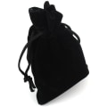 Miniatyrbillede 1 af 5: Flannel Snørelomme 10stk, Sort, 9*12cm