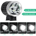 Pikkukuva 2 / 5: Tehokas LED MTB ajovalo pyörän valo MTB valot ladattava LED polkupyörän ajovalo vedenpitävä 4000 LM 3 T6 CREE XM-L 4 Lig