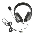 USB Gaming Headset med Trådkontroll Justerbar Volym Mikrofon för PC Laptop PS4