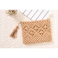 Miniatyrbillede 3 af 5: Summer Beach stråtaske til kvinder Small Crossbody Top Håndtag Skulder Håndtaske Mini Håndvævet Rattan Clutch Pung A916-1129 D