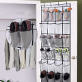 Miniatyrbillede 3 af 5: Over The Door Shoe Organizer 24 store netlommer, hvid