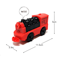 Pikkukuva 1 / 5: Retro Train Leluääni, Kevyt Set Lasten opetuslelujuna Puinen kiskovaunu, yhteensopiva puuradan kanssa