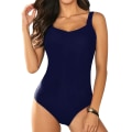 Pikkukuva 1 / 4: Hot naisten yksiosainen uimapuku kiristysnyörillä, värillinen print uimapuku Navy Blue XL