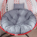 Miniatyrbillede 4 af 4: Aftagelig og vaskbar tyk hængende stolehynde Gray Cushion Round Diameter 115CM