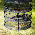 Miniatyrbillede 5 af 5: Net urtetørrer 4 lag urtetørrer sort mesh hængende tørrestativ med lynlås, diameter 60 cm