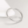 Miniatyrbillede 3 af 5: Glitter Matte Slim Band Titanium Stål Finger Ring Brude bryllup smykker gave Silver US 8 4mm