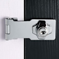 Pikkukuva 3 / 5: Oven lukko Riippulukko Hasp Door Hasp 3 tuuman oven lukko, 2 avainta mukana, kromi viimeistely