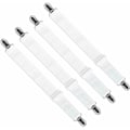 Miniatyrbillede 1 af 5: Elastisk lagnetstrammer, justerbar fastgørelsesclips til sengetøj, sofa, strygebetræk (hvid, 4-pack, udvidet sektion)