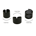 Pikkukuva 2 / 5: 3kpl Fashion Black Stack Plain Above Knuckle Band Midi Rings Set päivittäiseen käyttöön