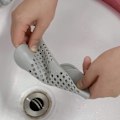 Miniatyrbillede 4 af 5: Sæt bruseafløbsfilter Silikone afløbsbeskytter med sugekop Hårsi Vask Bruseafløbsfilter til køkkenbadeværelse