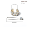 Miniatyrbild 2 av 3: örhängen Set Överdrivna Rhinestone Legering Öronklämmor för födelsedagspresent