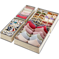 Miniatyrbild 1 av 5: Non-woven, hopfällbar organizer för underkläder, sockor, förvaringsbox med 4-rums bully-fack