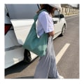 Miniatyrbillede 2 af 5: Stor størrelse Indkøbstaske Håndtasker Crossbody Dame Casual Chic Cross Taske Til Rejse Daglig Brug Grøn