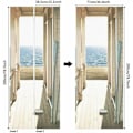 Pikkukuva 2 / 5: 2 kpl 3D-ovitarra Trompe l'Oeil Effect itseliimautuva irrotettava tarra keittiön sisustukseen Makuuhuoneen kylpyhuoneen seinälle (A)