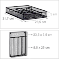 Pikkukuva 4 / 5: Ruokailuvälinetarjotin Mesh Teräs Metalliruokailuvälinelaatikko Ruokailuvälinetarjotin Kxlxd: 5 x 23,5 x 31,7 cm, musta